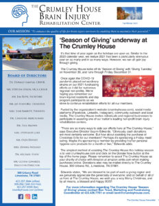 Crumley House Newsletter